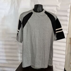 Benzene Men’s Short Sleeve T-Shirt Gray Black Size XXL Casual Tee